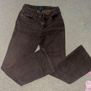 brown bootcut jeans